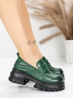 Pantofi Casual Dama din piele naturala 8307 GREEN | ADVANCER