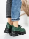 Pantofi Casual Dama din piele naturala 8305 GREEN | ADVANCER