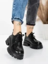 Pantofi Casual Dama din piele naturala 8305 BLACK | ADVANCER