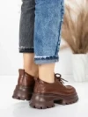Pantofi Casual Dama din piele naturala 8305 BROWN | ADVANCER