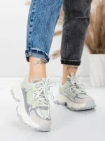 Pantofi Sport Dama din piele naturala 5A617 GREEN | ADVANCER