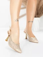 Pantofi Stiletto 5GZ85 LIGHT GOLD | MEI