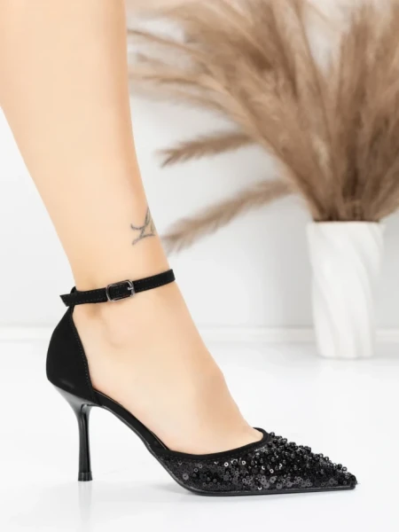 Pantofi Stiletto 5GZ87 BLACK | MEI