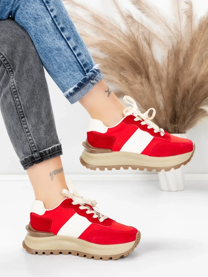 Sneakers Dama 5WL117 RED | MEI