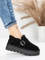 Ghete Dama din piele naturala 5W91 BLACK | PANTOFUL