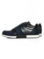Pantofi Casual Barbati din piele naturala 528-77 BLUE-BLACK | ADVANCER