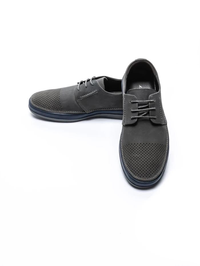 Pantofi Casual Barbati din piele naturala W011-5 GREY | ADVANCER