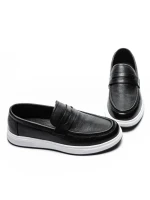 Pantofi Casual Barbati din piele naturala 10135 BLACK | ADVANCER