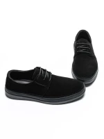 Pantofi Casual Barbati din piele naturala W011-5 BLACK | ADVANCER