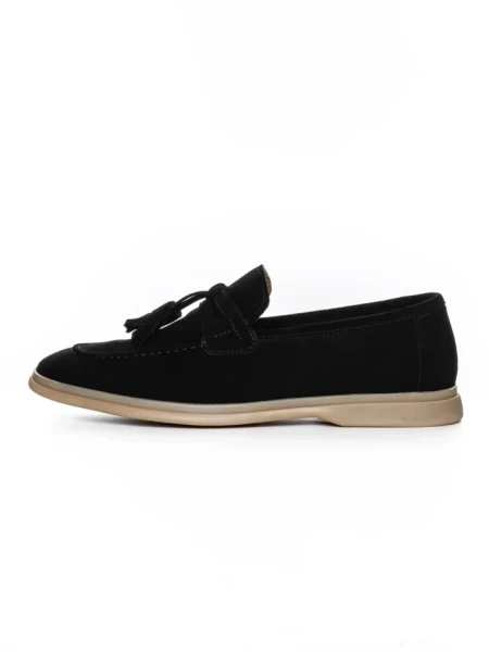 Mocasini Barbati din piele naturala 25891 BLACK | FRANCO GERARDO