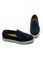 Mocasini Barbati din piele naturala 25859 BLUE | FRANCO GERARDO