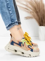 Pantofi Sport Dama din piele naturala 36823-1 ORANGE | ADVANCER