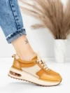 Pantofi Sport Dama din piele naturala 6055 TAUPE | ADVANCER