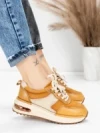 Pantofi Sport Dama din piele naturala 6055 TAUPE | ADVANCER
