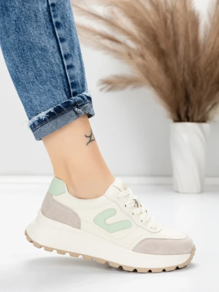 Pantofi Sport Dama din piele naturala 76098-8 GREEN | ADVANCER