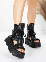 Sandale Dama din piele naturala 19633 BLACK | ADVANCER