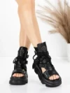 Sandale Dama din piele naturala 19633 BLACK | ADVANCER