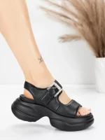 Sandale Dama din piele naturala 6818 BLACK | ADVANCER