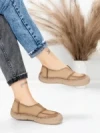Pantofi Casual Dama din piele naturala KM5165 APRICOT | ADVANCER