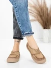 Pantofi Casual Dama din piele naturala KM5165 APRICOT | ADVANCER