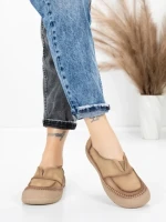 Pantofi Casual Dama din piele naturala KM5165 APRICOT | ADVANCER