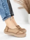 Pantofi Casual Dama din piele naturala KM5165 APRICOT | ADVANCER