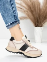 Pantofi Sport Dama din piele naturala KM3309 BLACK | ADVANCER