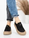 Pantofi Sport Dama din piele naturala 999 BLACK | ADVANCER
