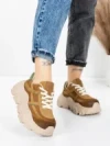 Pantofi Sport Dama din piele naturala 9805 BROWN | FRANCO GERARDO