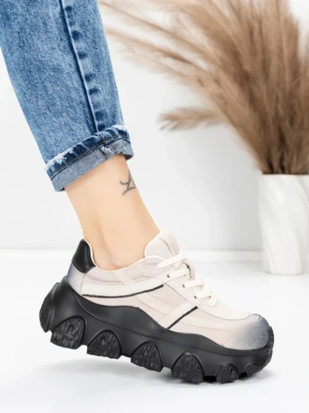 Pantofi Sport Dama din piele naturala 9805 GREY | FRANCO GERARDO