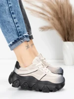 Pantofi Sport Dama din piele naturala 9805 GREY | FRANCO GERARDO