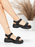 Sandale Dama din piele naturala 2562 BLACK | ADVANCER