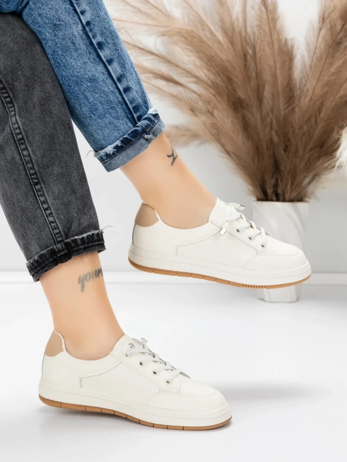 Pantofi Sport Dama din piele naturala 8196-8 APRICOT | FRANCO GERARDO