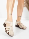 Sandale Dama din piele naturala 7983 CREAM | ADVANCER