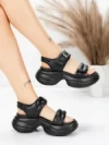 Sandale Dama din piele naturala 6818-1 BLACK | ADVANCER