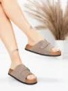 Papuci Dama din piele naturala 2559 GREY | ADVANCER