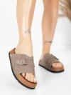 Papuci Dama din piele naturala 2559 GREY | ADVANCER