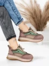 Pantofi Sport Dama din piele naturala 2625 COFFEE-CREAM | ADVANCER
