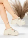 Papuci Dama din piele naturala TP3099-1 CREAM | ADVANCER