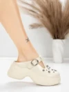 Papuci Dama din piele naturala TP3099-1 CREAM | ADVANCER