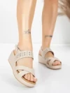 Sandale Dama din piele naturala 9573 CREAM | ADVANCER