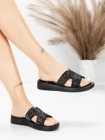 Papuci Dama cu Talpa Joasa 5XJ110 BLACK | MEI