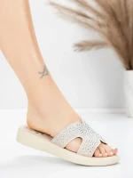 Papuci Dama cu Talpa Joasa 5XJ110 BEIGE | MEI
