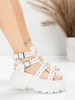 Sandale Dama cu Platforma 56WL31 WHITE | MEI