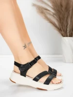 Sandale Dama cu Platforma 032 Negru | Advancer » meishop.life