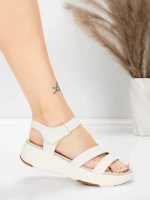 Sandale Dama cu Platforma 032 Crem | Advancer » meishop.life