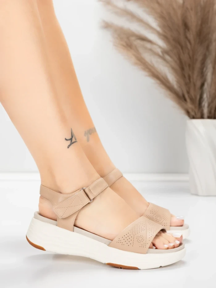 Sandale Dama cu Platforma 037 Piersica | Advancer » meishop.life