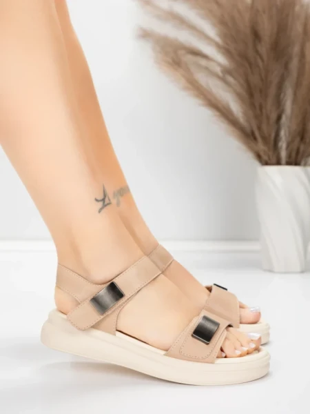 Sandale Dama cu Talpa Joasa 1028 Piersica | Advancer » meishop.life
