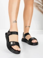 Sandale Dama cu Talpa Joasa 1028 Negru | Advancer » meishop.life
