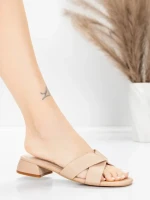 Sandale Dama cu Toc Gros 103 Piersica | Advancer » meishop.life